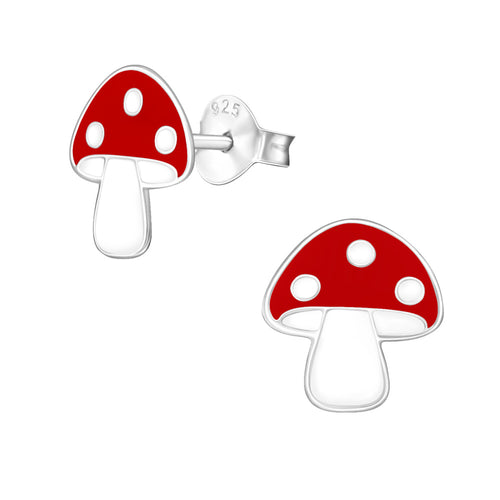 Zilveren kinderoorbellen - Paddenstoelen MYKK Jewelry