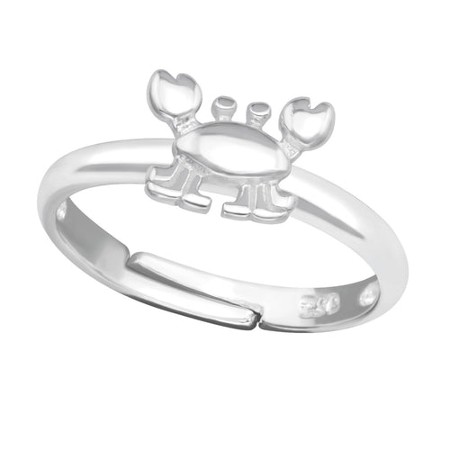 MYKK Jewelry | Kinder sieraden Zilveren kinderring - Krab