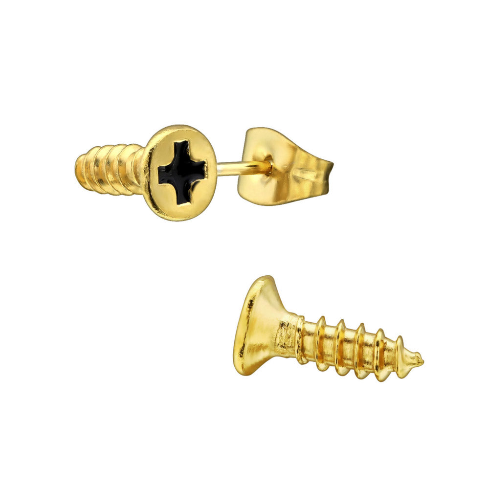 MYKK Jewelry | Oorbellen RVS - Schroef goud