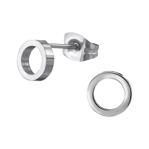 MYKK Jewelry | Oorbellen RVS - Rondje open zilver
