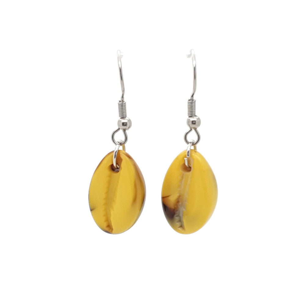 MYKK Jewelry | RVS oorbellen - Kauri geel