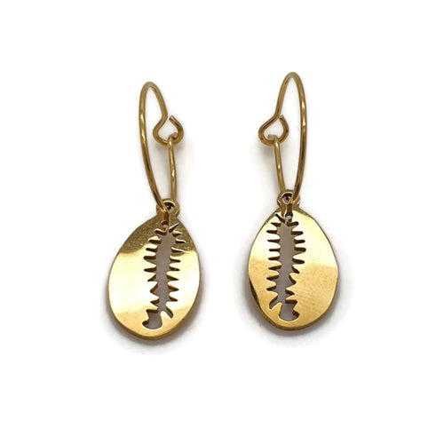 MYKK Jewelry | Oorbellen RVS - Kauri schelp goud