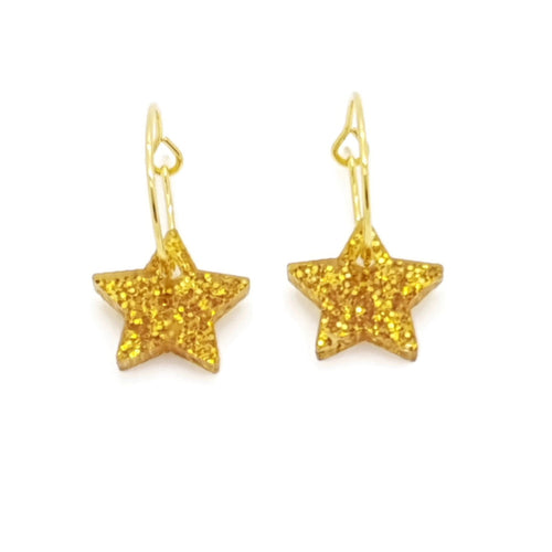 MYKK Jewelry | Oorbellen RVS - Ster glitter goud