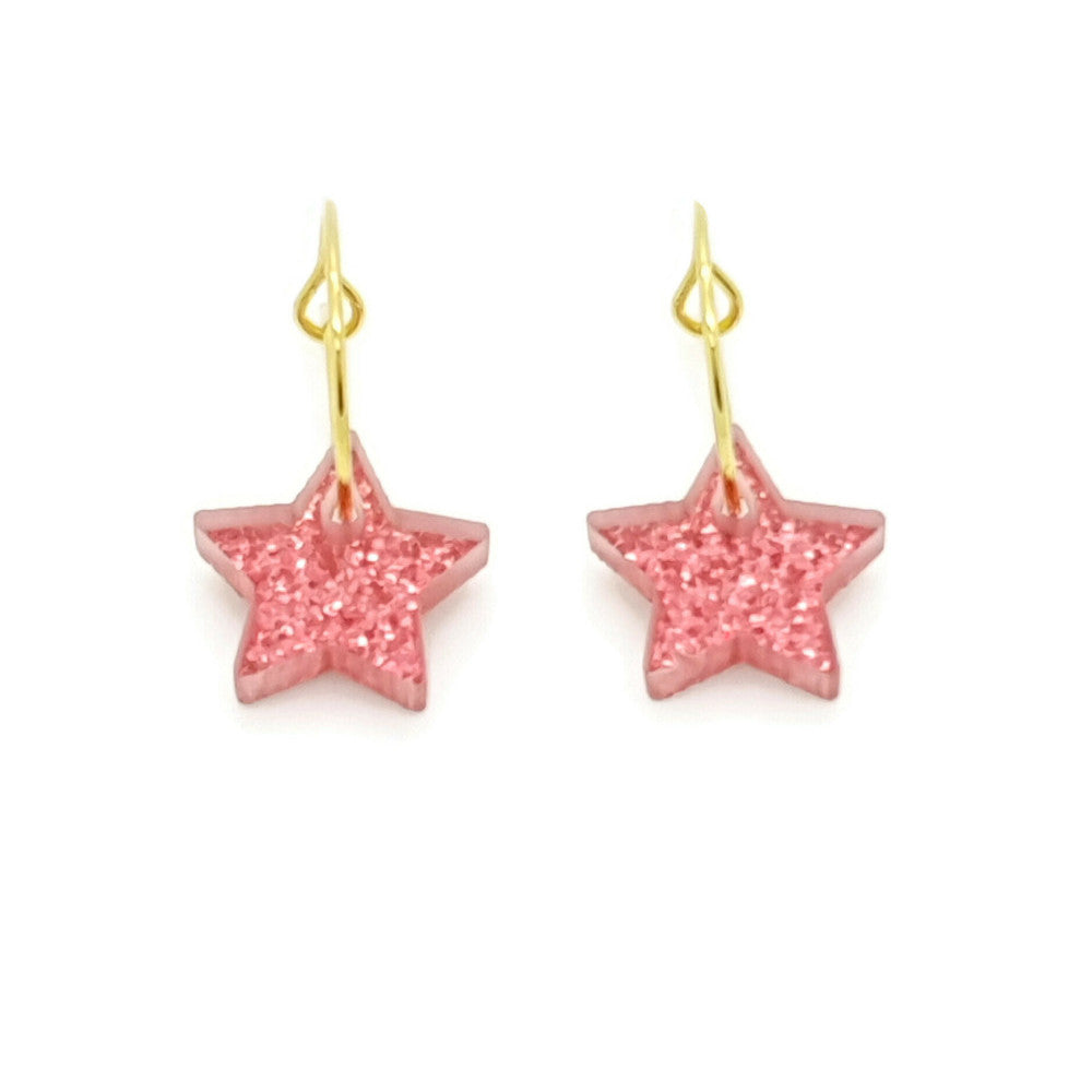 MYKK Jewelry | Oorbellen RVS - Ster roze goud