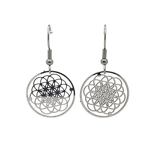 MYKK Jewelry | Oorbellen RVS - Bohemian hanger zilver