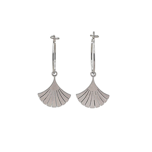 MYKK Jewelry | Oorbellen RVS - Waaier zilver