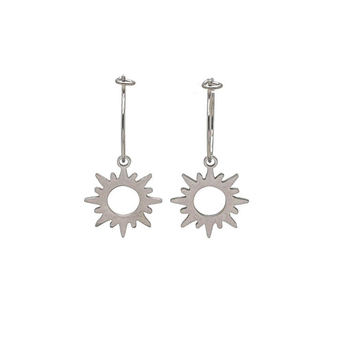MYKK Jewelry | Oorbellen RVS - Zon zilver