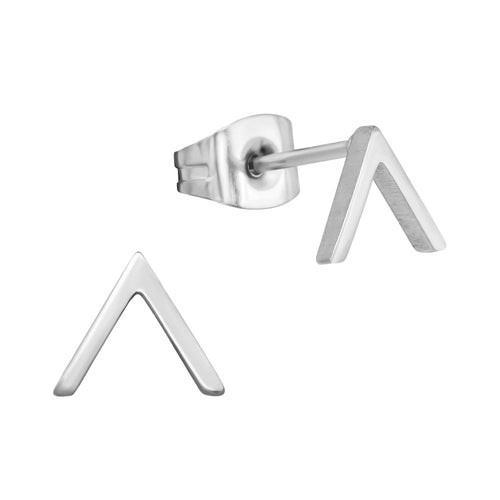 MYKK Jewelry | Oorbellen RVS - Open driehoek zilver