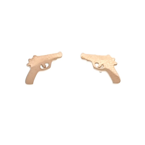 MYKK Jewelry | Oorbellen RVS - Pistool rose goud