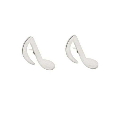 MYKK Jewelry | Oorbellen RVS - Muzieknoot zilver