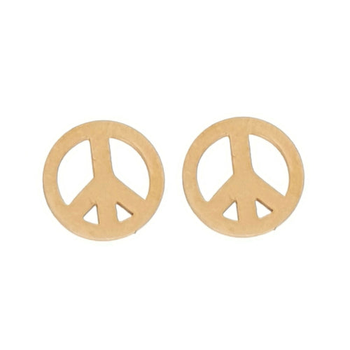 MYKK Jewelry | Oorbellen RVS - Peace rose goud