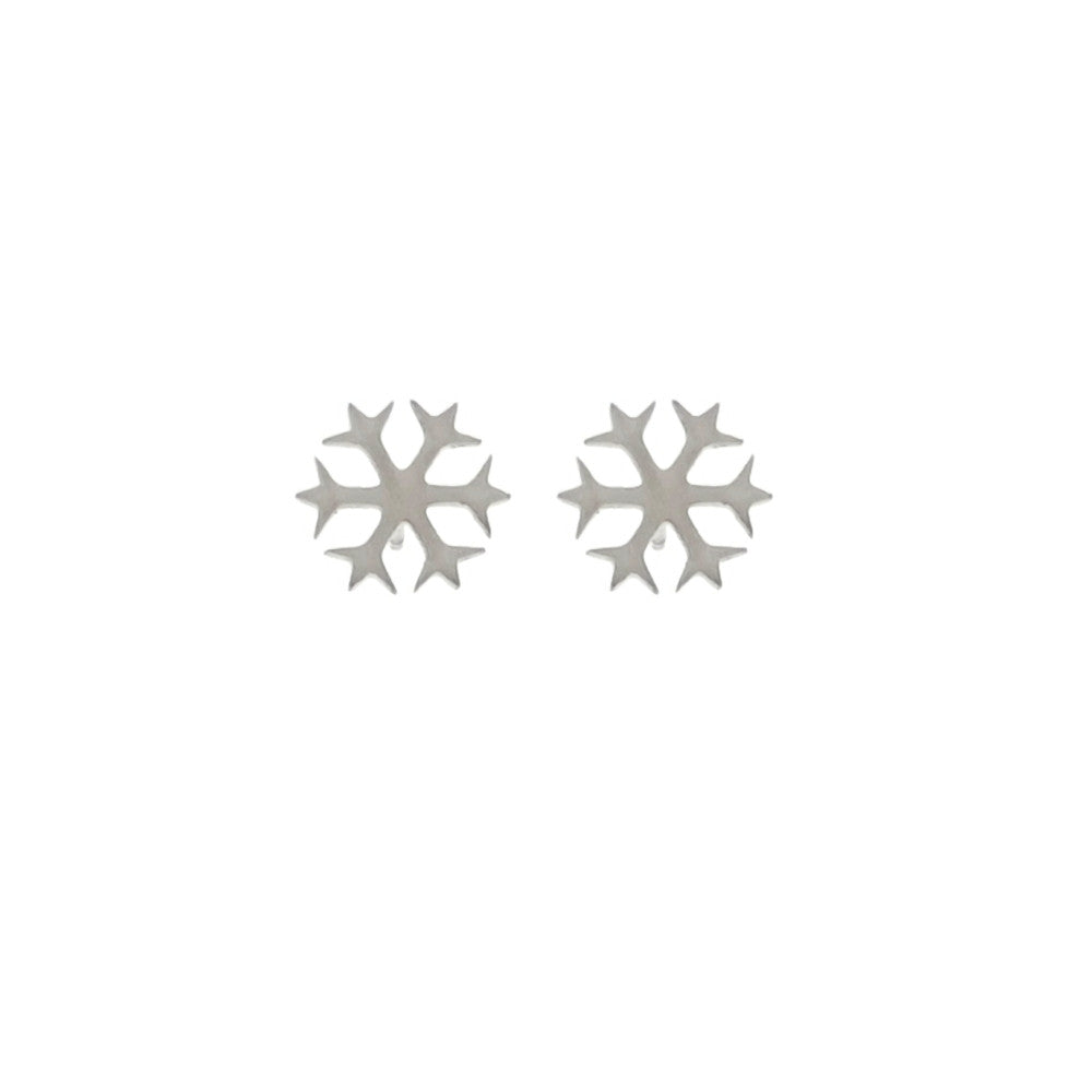 MYKK Jewelry | Oorbellen RVS - Sneeuwvlok zilver