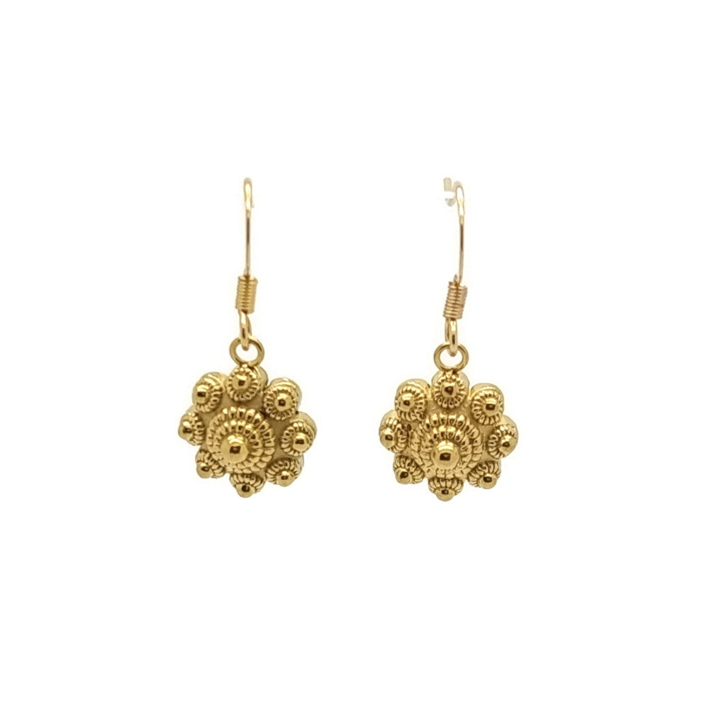 RVS Zeeuwse knop oorbellen goud - Open hanger | MYKK Jewelry