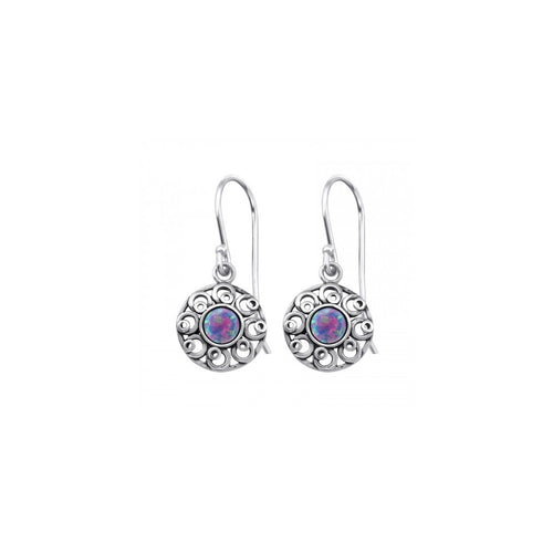 Zilveren oorbellen - Multicolor lavendel MYKK Jewelry