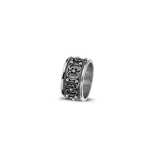Zeeuwse knop ring - Zilveren Zeeuwse knop bandring rond | MYKK Jewelry