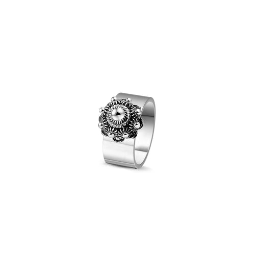 Zeeuwse knop ring - Zilveren Zeeuwse knop breed | MYKK Jewelry